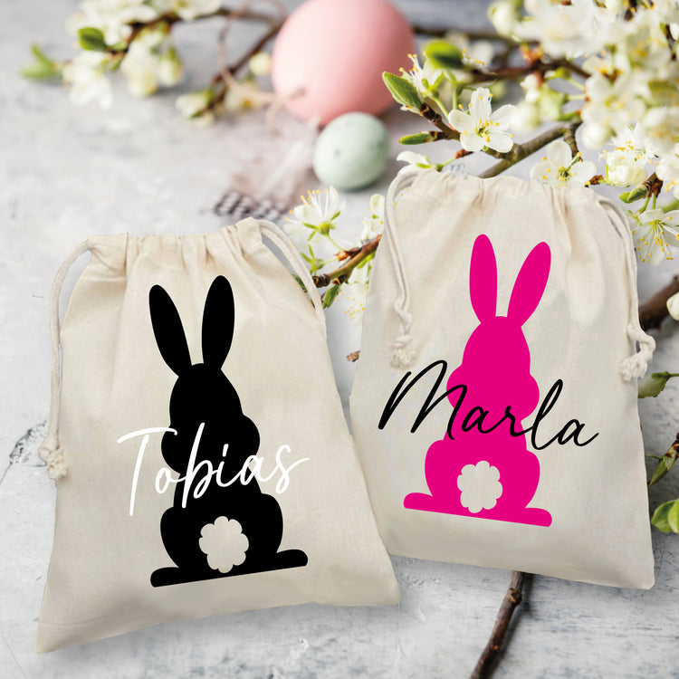 Osterbeutel Hase mit Wunschname