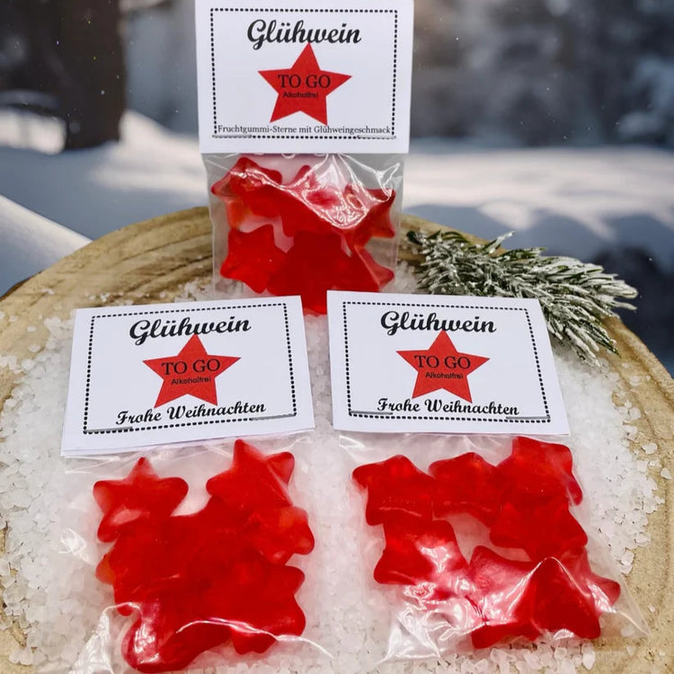 Glühwein to go Sterne - Süßes Weihnachtsgeschenk