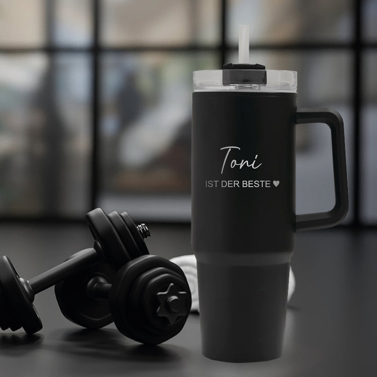 Thermobecher 900 ml Die/der Beste mit Name