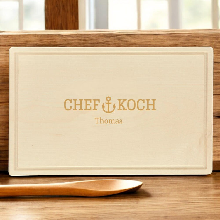 Schneidebrett Chefkoch/- köchin - personalisierbar