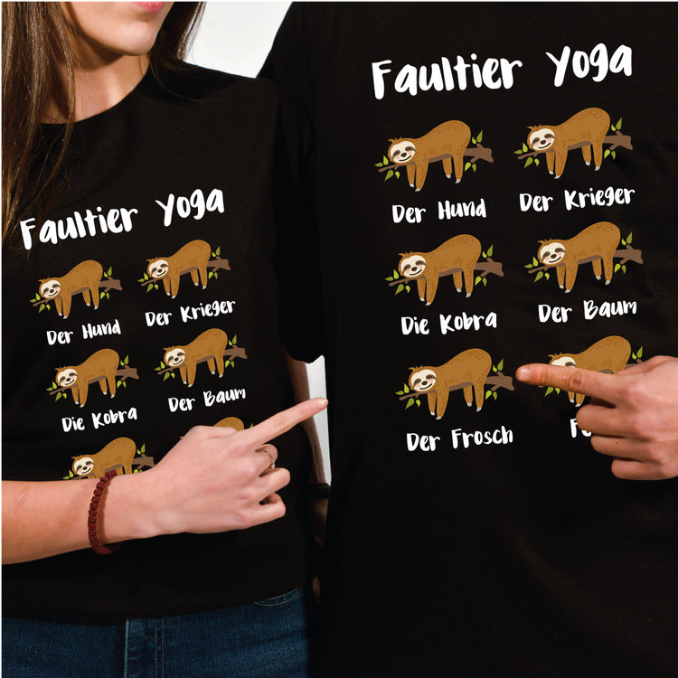 T-Shirt Faultier Yoga