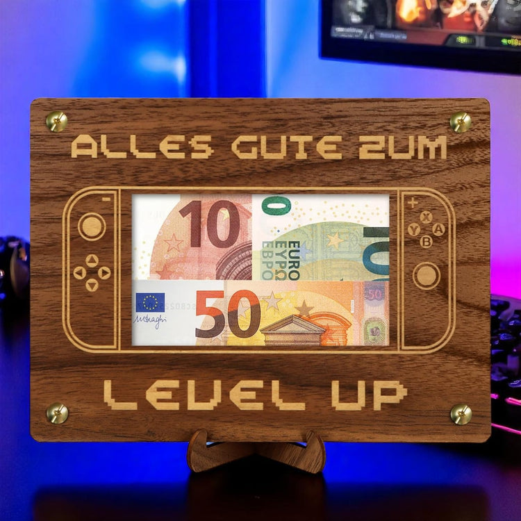 Geldgeschenk für Gamer - Alles Gute zum Level UP