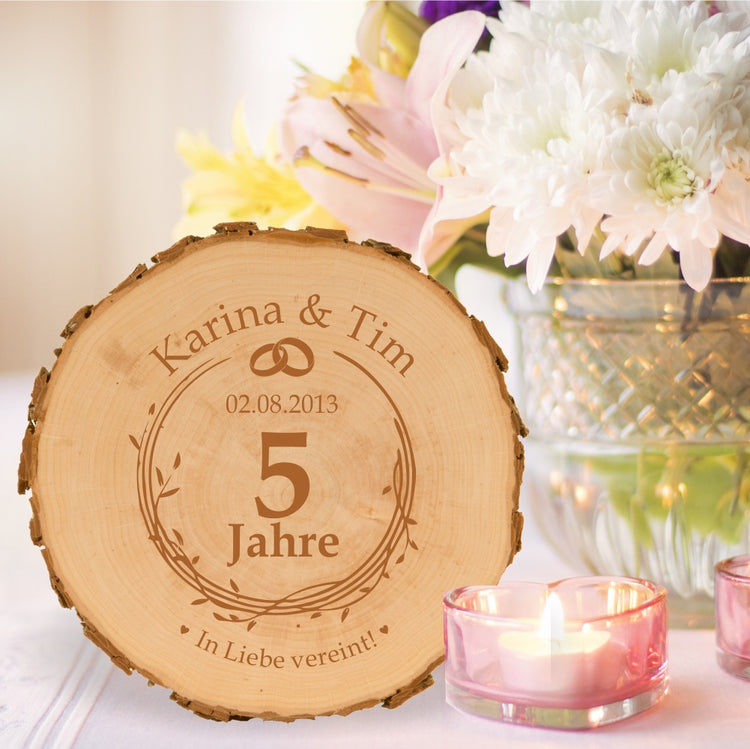 Baumscheibe Hochzeitsjubiläum - jede Jahreszahl möglich