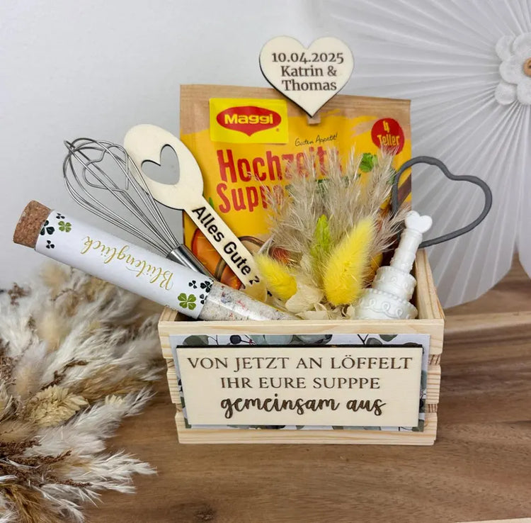 Hochzeitsgeschenk Hochzeitsbox - Hochzeitssuppe - Jetzt löffelt ihr gemeinsam