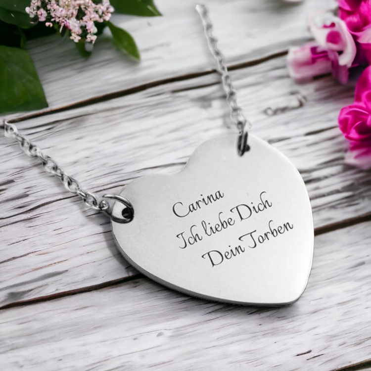 Personalisierbare Kette mit Herz-Anhänger