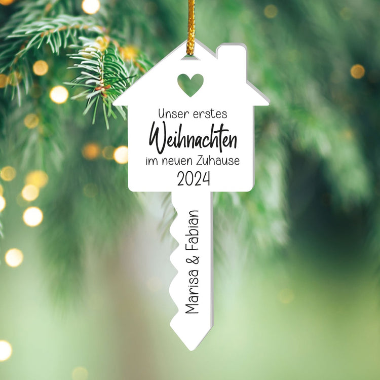 Acrylanhänger unser erstes Weihnachten im neuen Zuhause