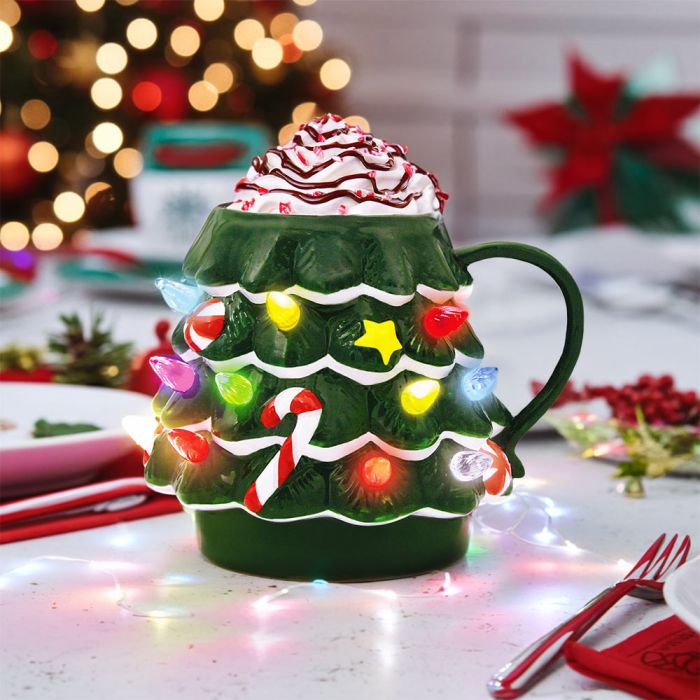 Weihnachtsbaum-Tasse mit LED - Christmas Tree