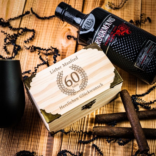 Personalisierbare Schatztruhe zum 60. Geburtstag