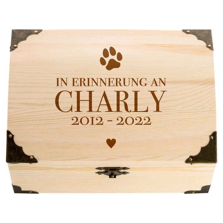 Personalisierte Schatztruhe In Erinnerung an das Haustier