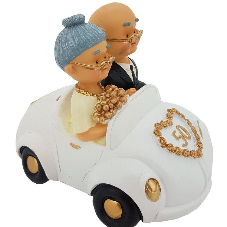 Gold Hochzeitsauto Spardose