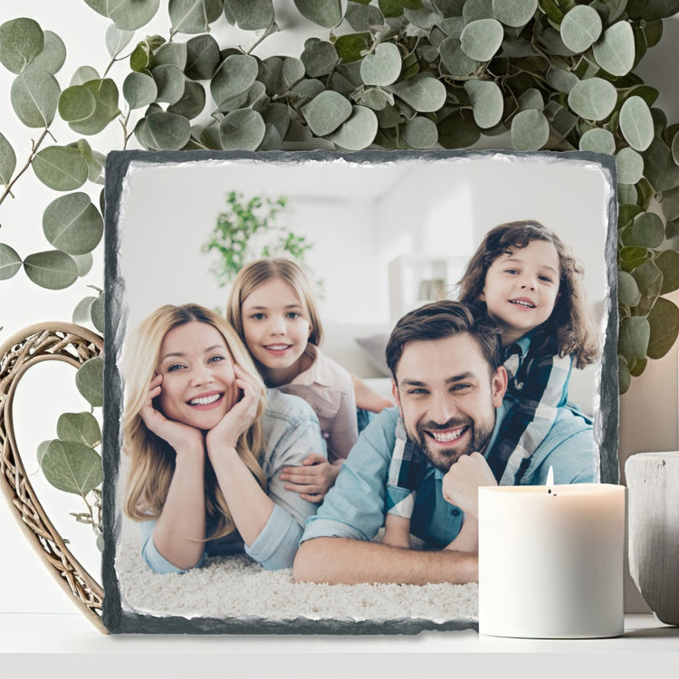 Schiefertafel mit Fotodruck