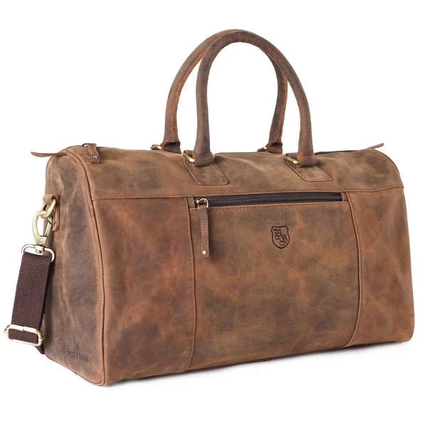 BenBag-Set 4: Gym Tasche Braun (8-teiliges Set, Premium-Leder)