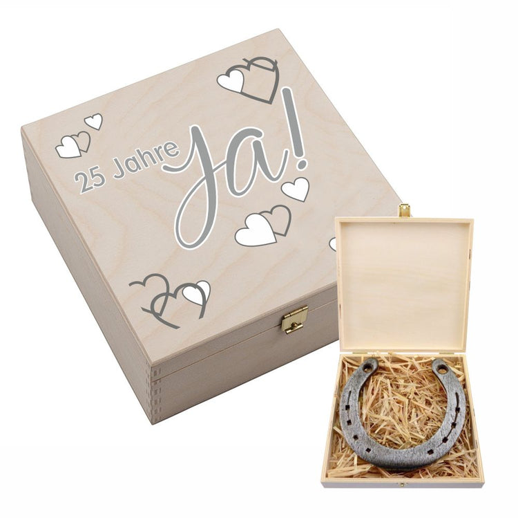 Hufeisen-Box 25 Jahre Ja! zur Silberhochzeit