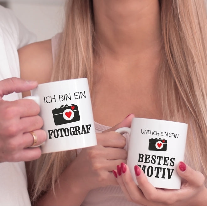 Tassen-Set Ich bin ein Fotograf & Und ich bin sein bestes Motiv