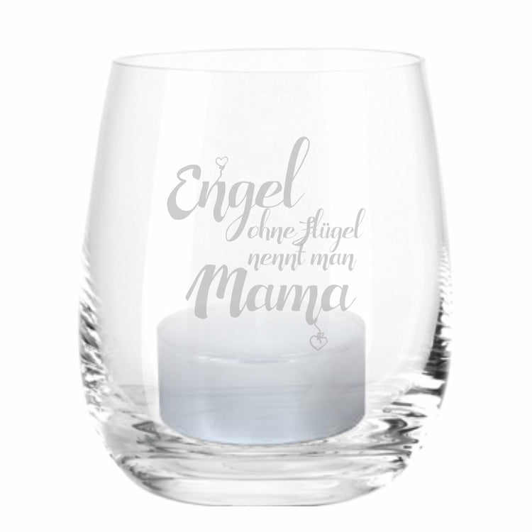 Windlicht Engel ohne Flügel nennt man Mama