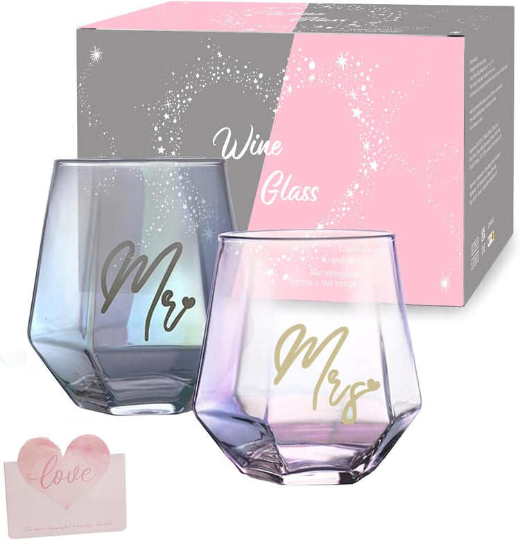 Mr & Mrs Weinglas Set - Diamant