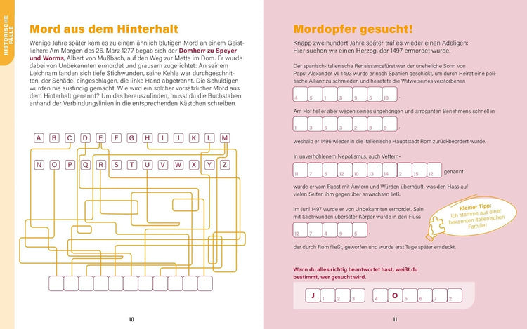 True Crime - Wissen in Rätseln: Rätselbuch für Erwachsene
