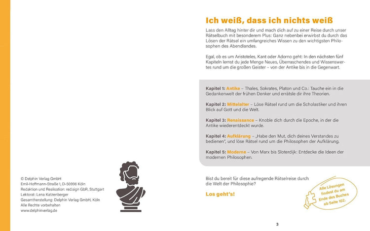 Die großen Philosophen - Wissen in Rätseln: Rätselbuch für Erwachsene