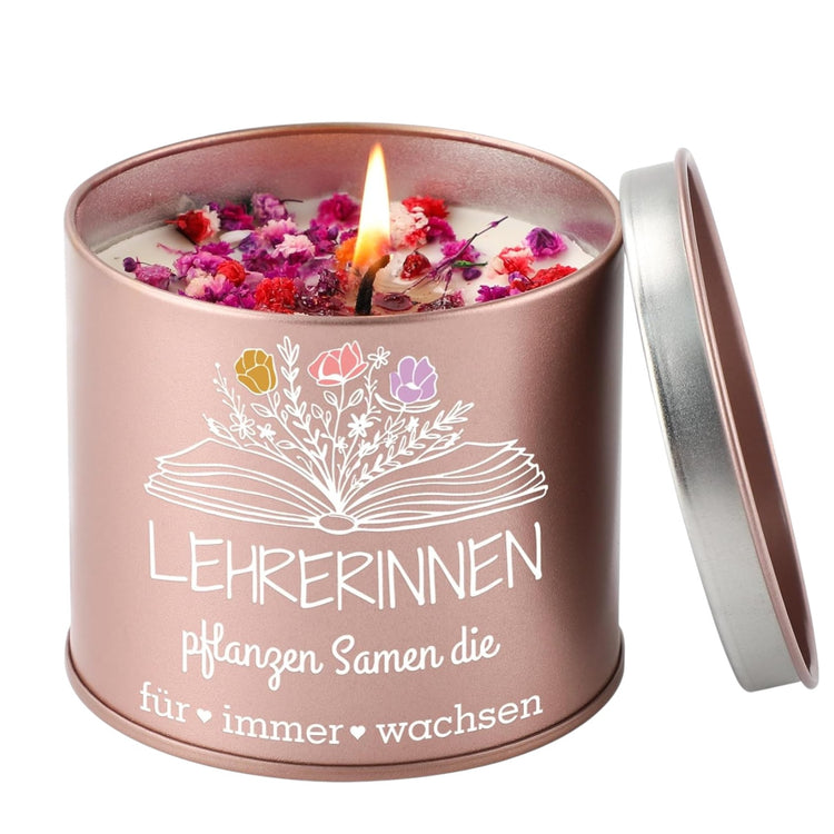 Duftkerze - Lehrerinnen pflanzen Samen - Abschiedsgeschenk