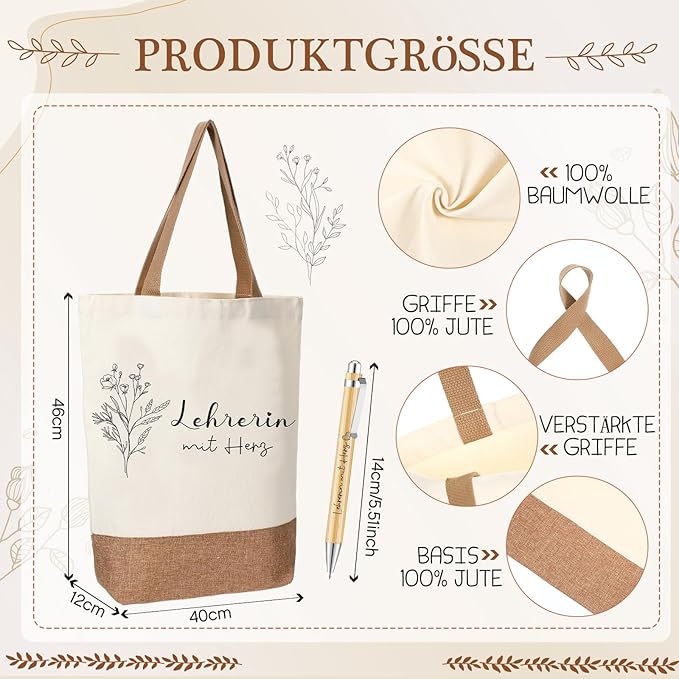 Lehrer Abschiedsgeschenk-Set - Lehrerin mit Herz
