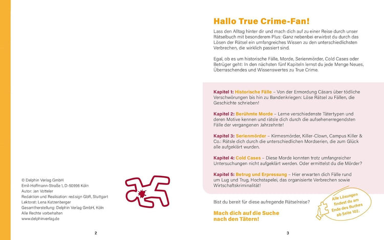 True Crime - Wissen in Rätseln: Rätselbuch für Erwachsene
