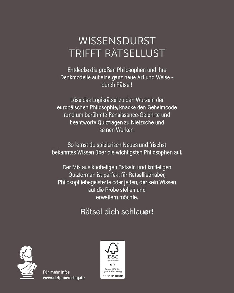 Die großen Philosophen - Wissen in Rätseln: Rätselbuch für Erwachsene