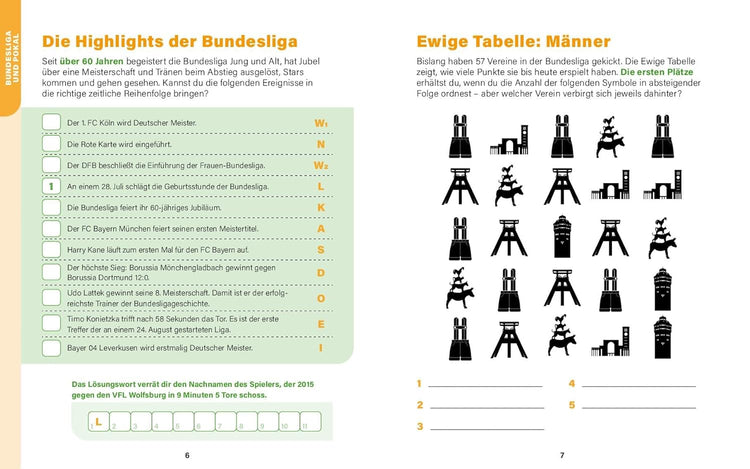 Fußball Wissen in Rätseln: Rätselbuch für Erwachsene