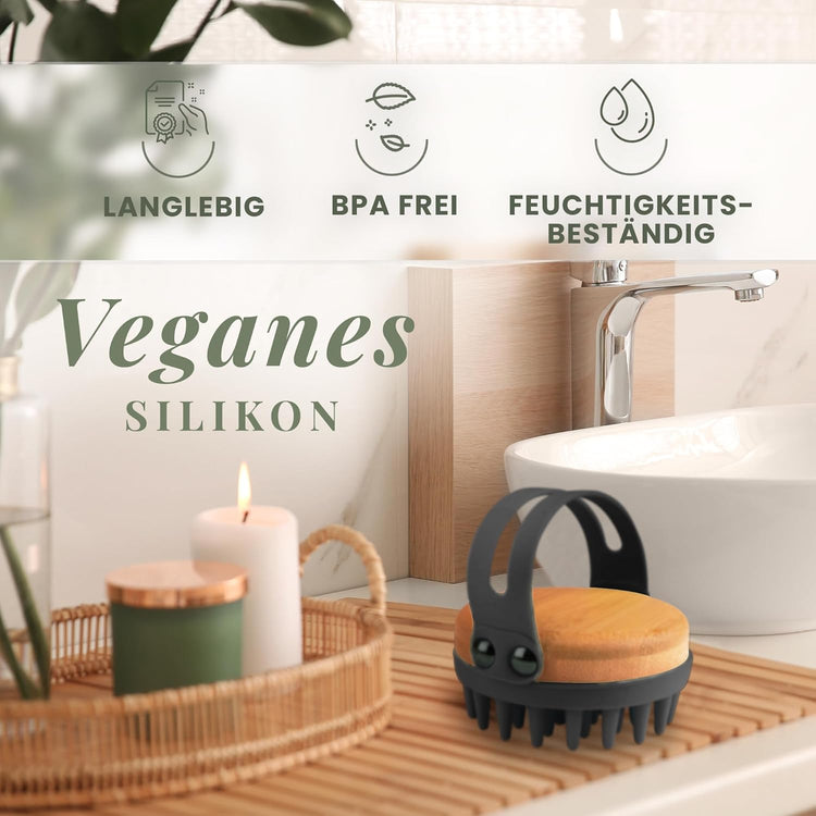 Kopfhaut Massagebürste (Anti-Schuppen Effekt) - Wellness Geschenk