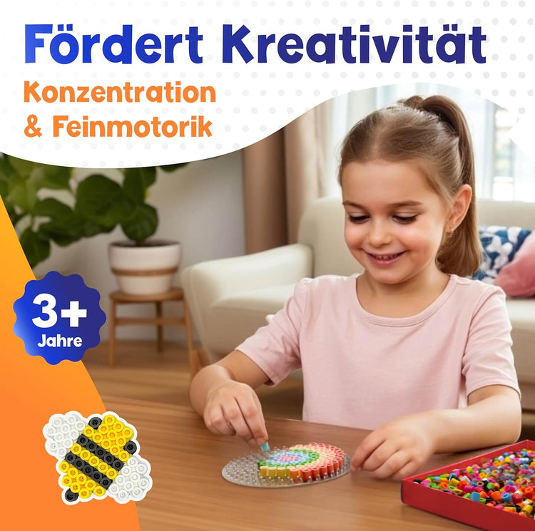 1500x Bügelperlen Groß in 10 tollen Farben