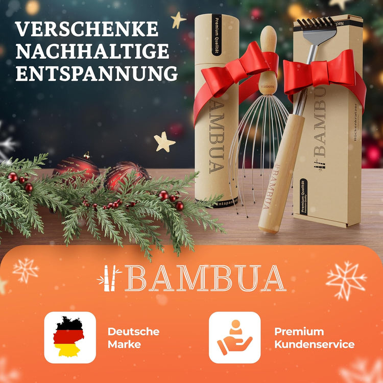 Geschenkset für Massage und Entspannung - Kopfmassagegerät & Rückenkratzer