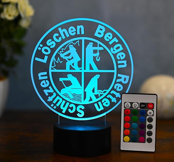 Feuerwehr LED Tischlampe