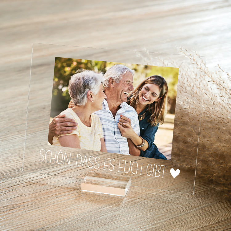 Acrylaufsteller Family (mit Foto & Wunschtext)