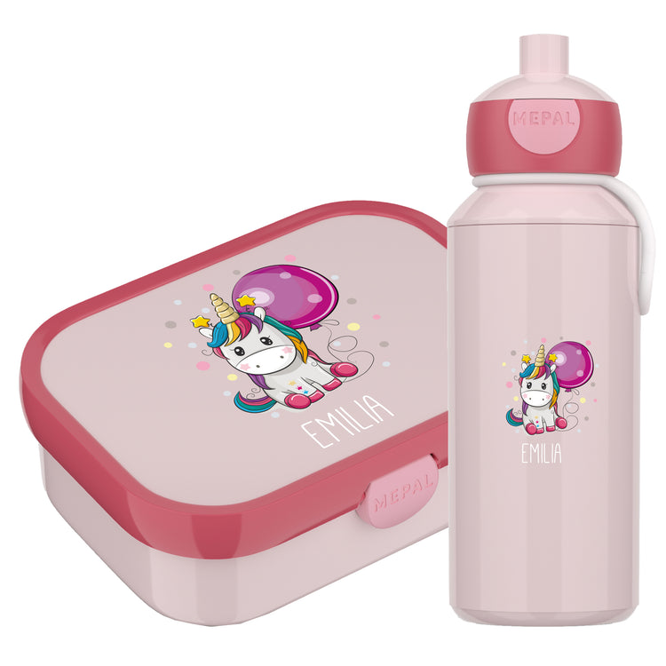 Mepal Brotdose & Trinkflasche  Einhorn