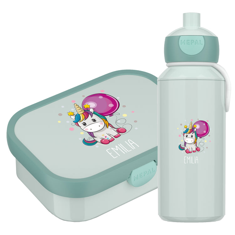 Mepal Brotdose & Trinkflasche  Einhorn