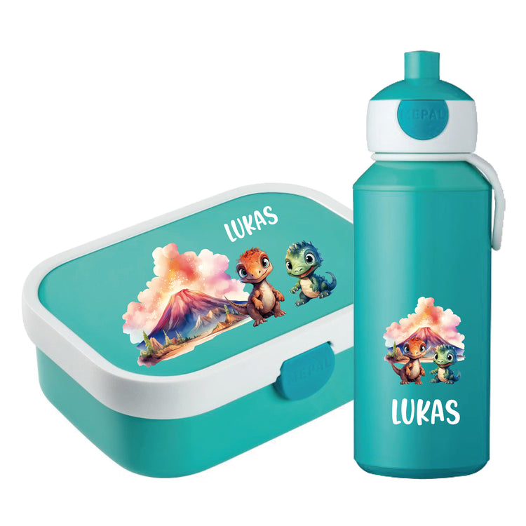 Mepal Brotdose & Trinkflasche Dinos
