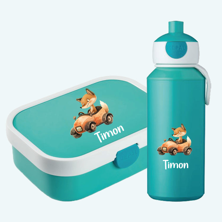 Mepal Brotdose & Trinkflasche Tierauto