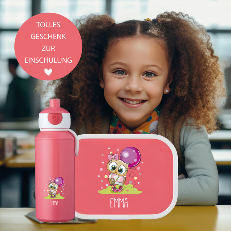 Mepal Brotdose & Trinkflasche Eule