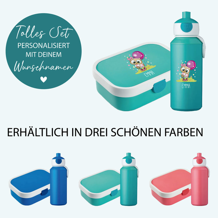 Mepal Brotdose & Trinkflasche Eule