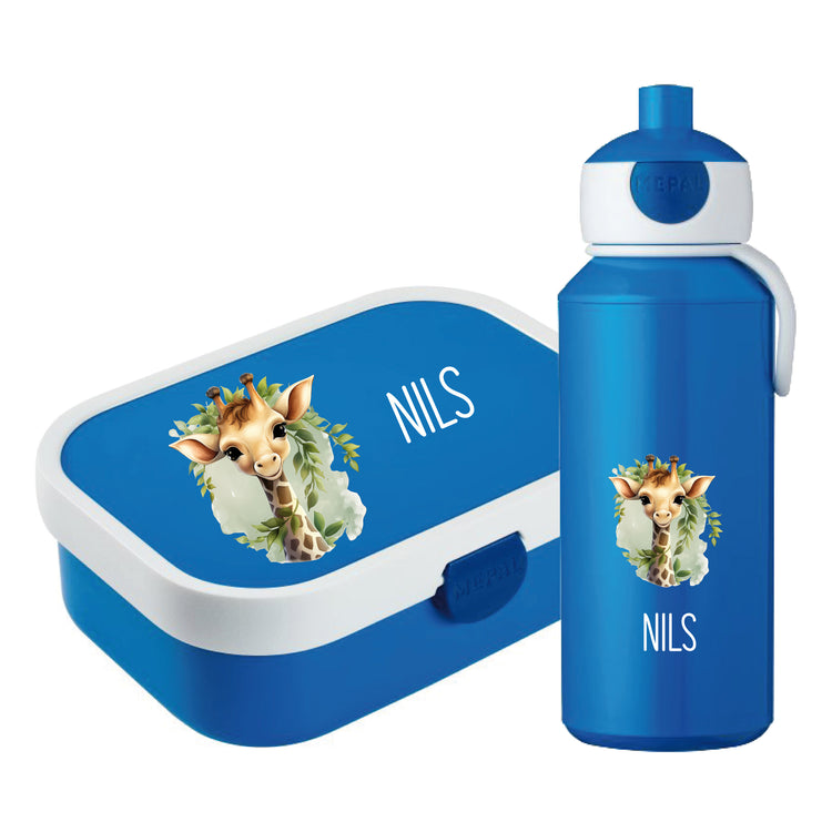 Mepal Brotdose & Trinkflasche Tiere mit Blumen