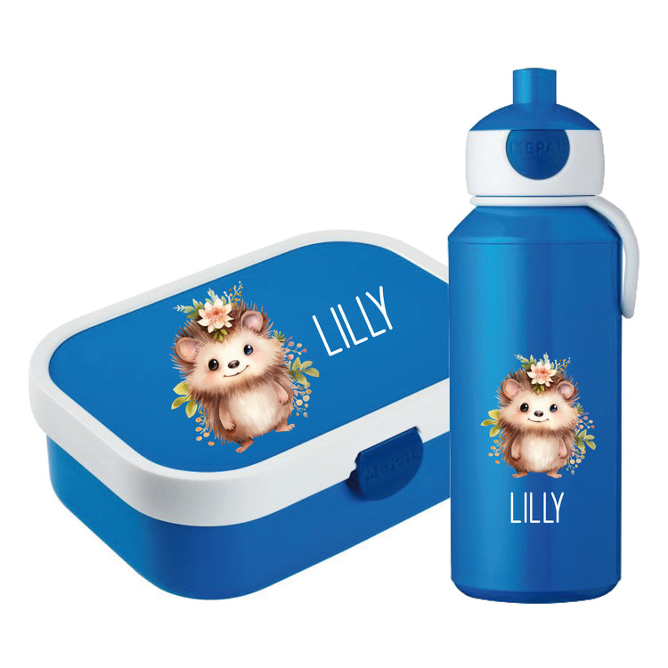 Mepal Brotdose & Trinkflasche Tiere mit Blumen