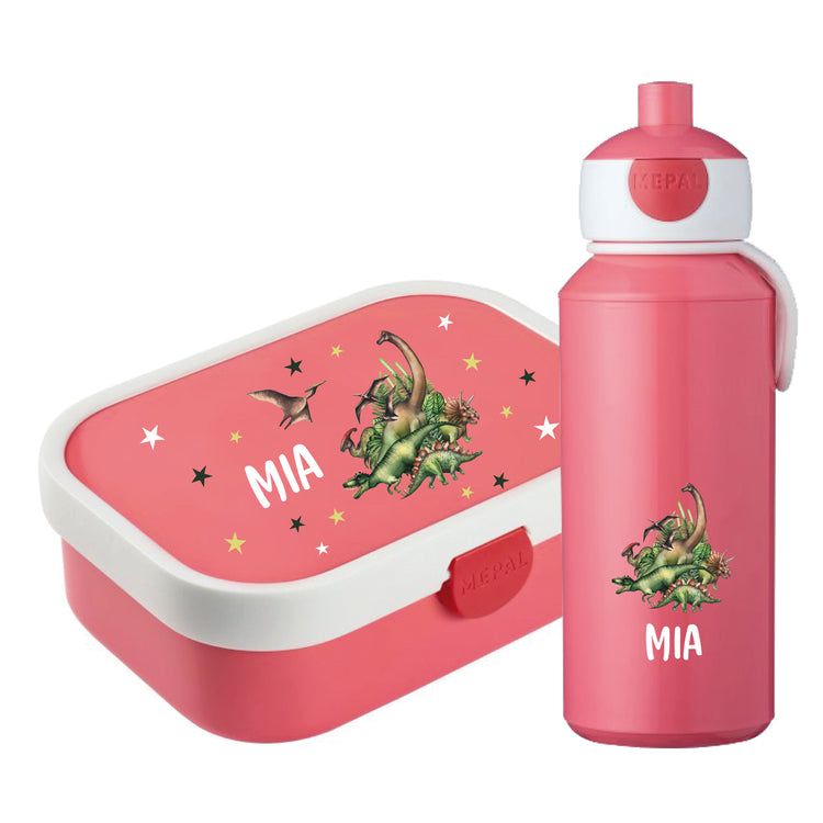 Mepal Brotdose & Trinkflasche Dinos