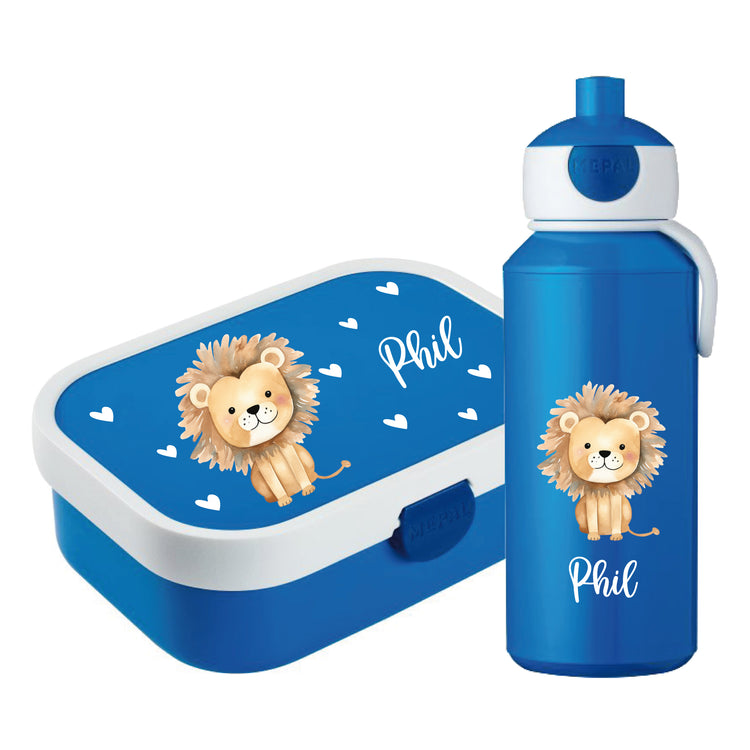 Mepal Brotdose & Trinkflasche Tiere mit Herzen