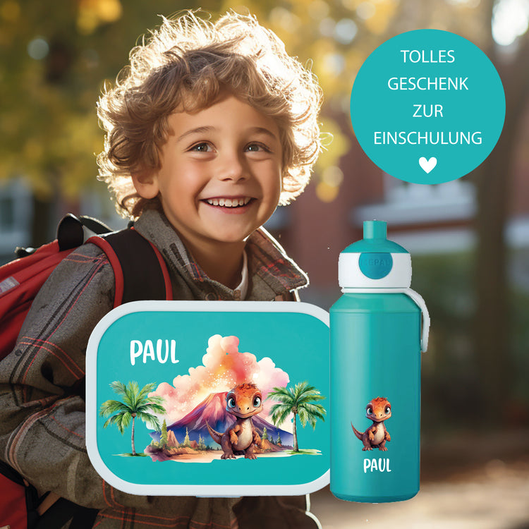Mepal Brotdose & Trinkflasche Dinos