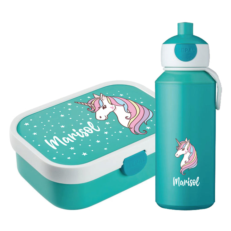 Mepal Brotdose & Trinkflasche  Einhorn