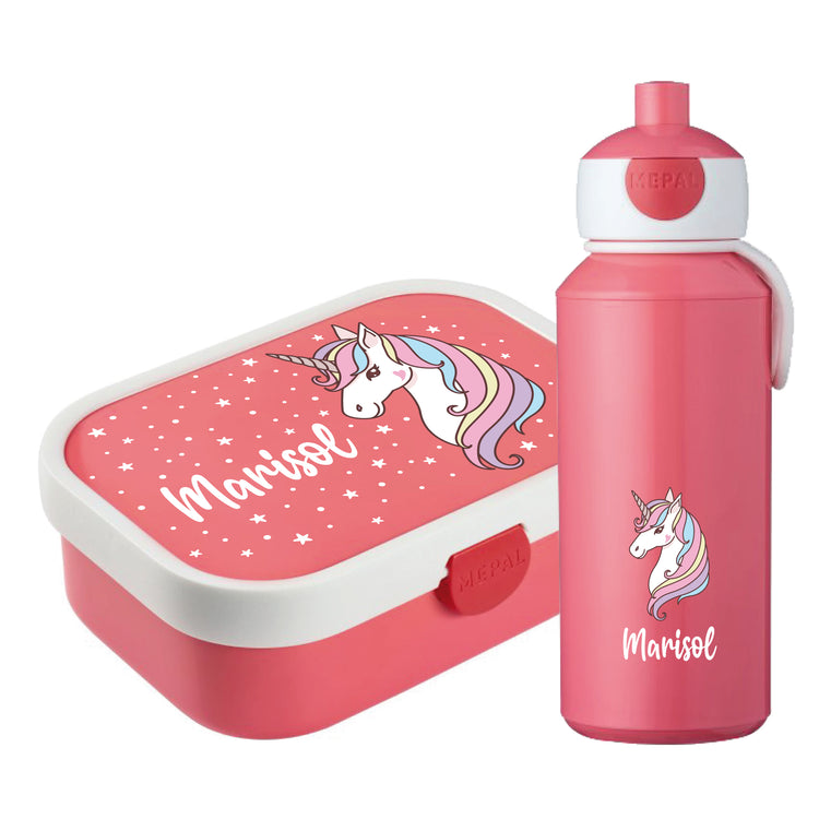 Mepal Brotdose & Trinkflasche  Einhorn