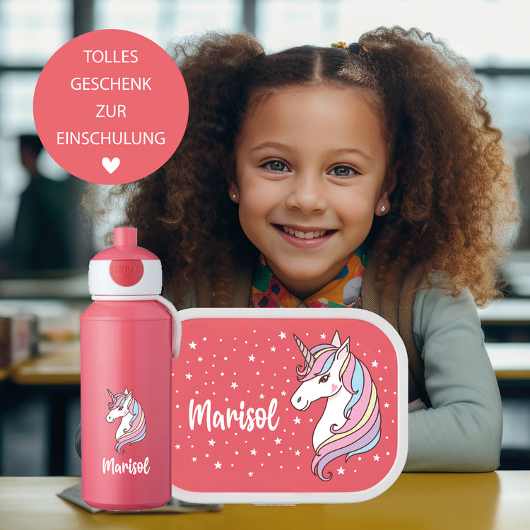 Mepal Brotdose & Trinkflasche  Einhorn
