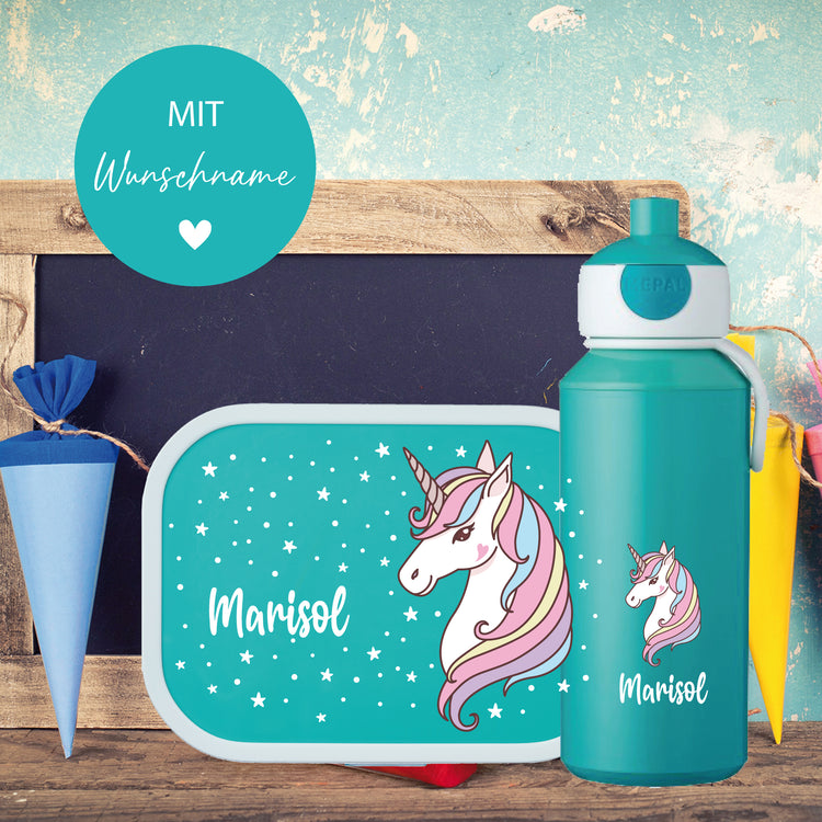 Mepal Brotdose & Trinkflasche  Einhorn