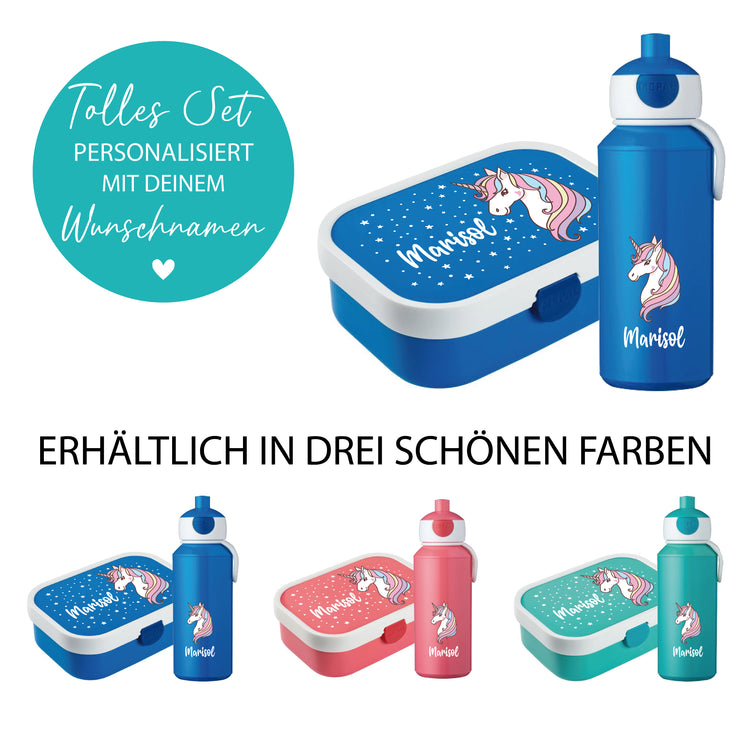 Mepal Brotdose & Trinkflasche  Einhorn