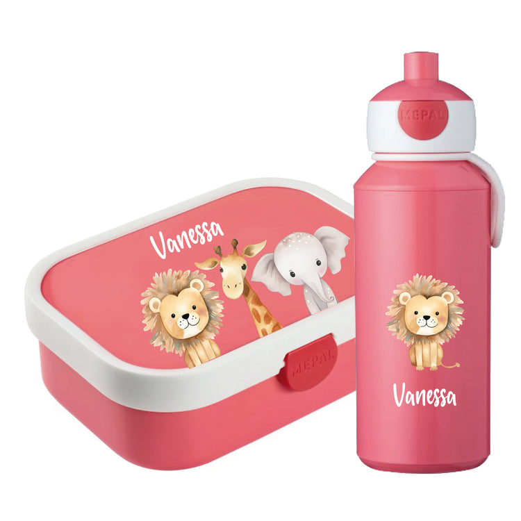 Mepal Brotdose & Trinkflasche Jungle Tiere