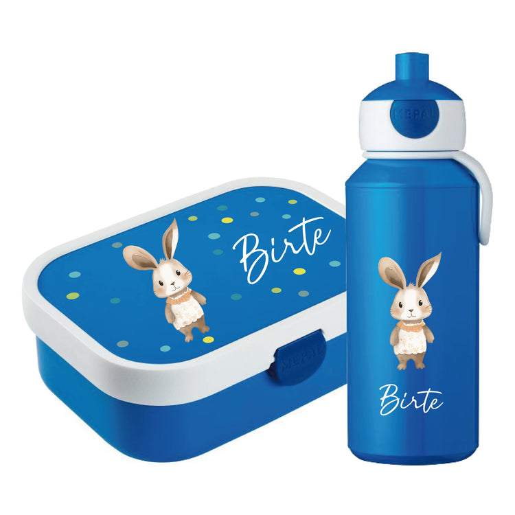 Mepal Brotdose & Trinkflasche Tiere mit Punkten